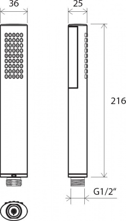 Душевая лейка Ravak 954.00. X07P114 фото
