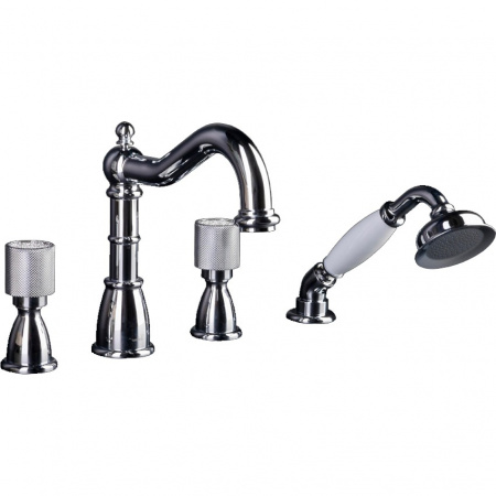 Смеситель на борт ванны Boheme Royal Crystal 396-Royal/CRST фото