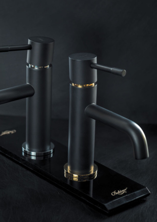 Смеситель для раковины Boheme Uno 461-BG черный/золото фото