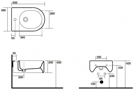 Биде подвесное Kerasan Flo 3125bi*1 фото