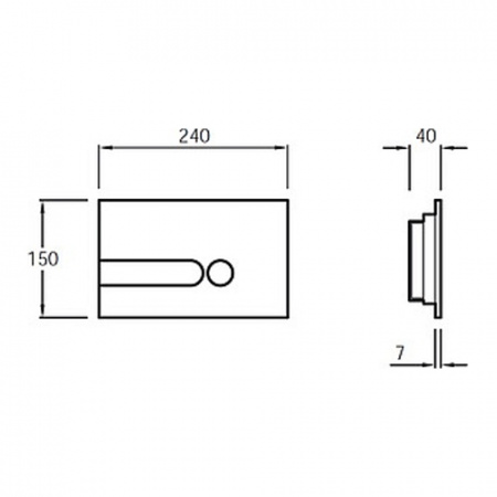 Смывная клавиша Jacob Delafon E4326-CP хром фото