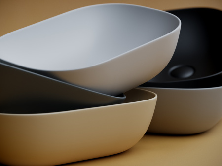 Накладная раковина Ceramica Nova Element CN6009MB 45x32 черная матовая фото