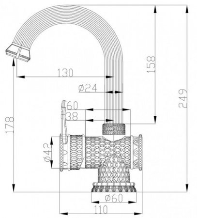 Смеситель для раковины Zorg Antic A 411U-BR фото