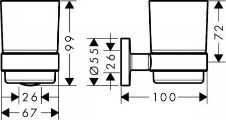 Стакан для зубных щеток Hansgrohe Logis Universal 41718000 фото
