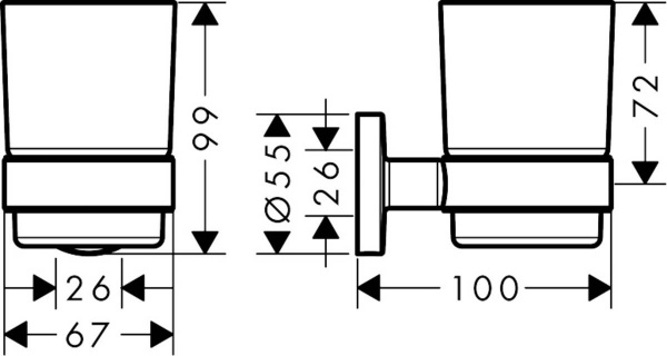 Стакан для зубных щеток Hansgrohe Logis Universal 41718000 фото