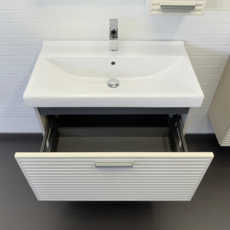 Тумба с раковиной Comfortу Касабланка 80 00-00001042CF серый шелк фото