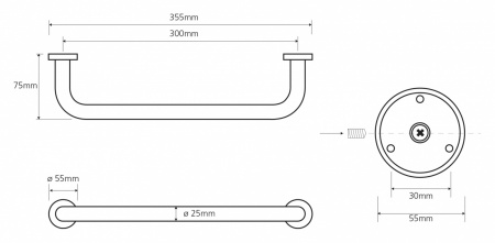 Поручень Bemeta Omega 102307012 фото
