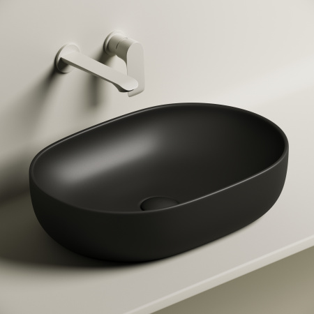 Накладная раковина Ceramica Nova Element CN6047MB 60x41 черная матовая фото