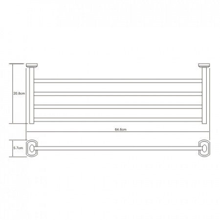 Полка для полотенец WasserKRAFT Oder K-3011 64,6 см фото