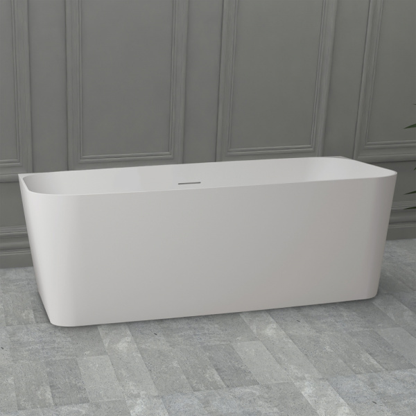 Ванна из искусственого камня Abber Stein AS9617 170x75 белая матовая фото