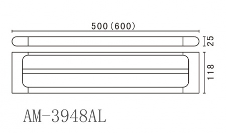 Полотенцедержатель Art&Max Platino AM-3948AL хром фото