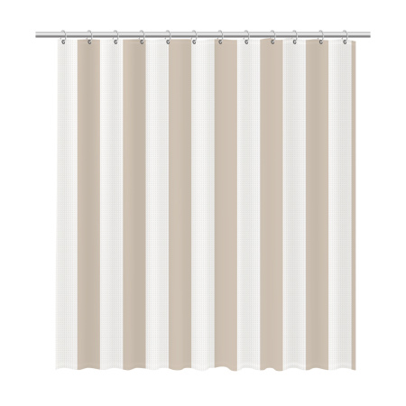 Текстильная шторка для ванны Fixsen Vafel FX-5020A бежевая фото