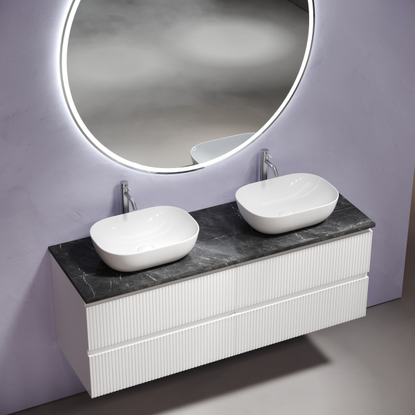 Столешница с отверстием под смеситель Sancos TT140A1X 140 см, black sky фото