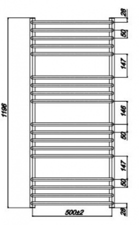 Водяной полотенцесушитель Ravak Optima X04000083687 50x120 фото