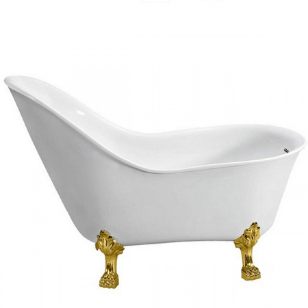 Акриловая ванна BelBagno BB08-1470-ORO 147х78 на ножках фото