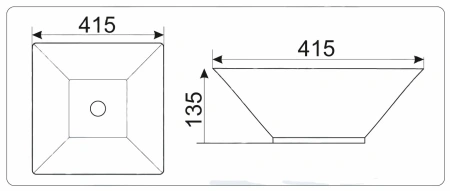 Накладная раковина GID MNC182 41,5х41,5 фото