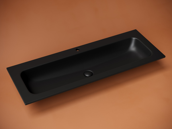 Раковина Ceramica Nova Grace CN7017MB 121x45 черная матовая фото
