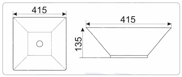 Накладная раковина GID MNC179 41,5х41,5 фото