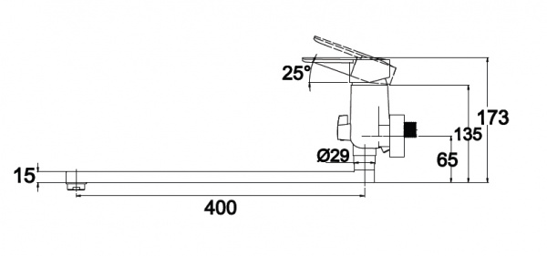 Смеситель для ванны с душем Kaiser Orbit 20055B фото