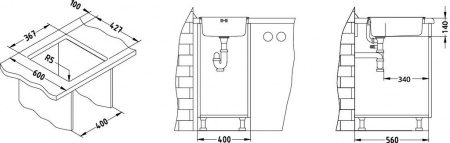 Мойка для кухни Alveus Basic 10 (Leinen)1008992 фото