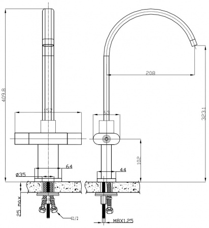 Смеситель для кухни Kaiser Elite 54033 фото