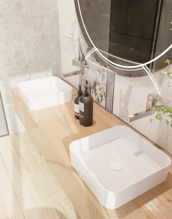 Раковина накладная AQUAme AQM5008 400*400*110 фото