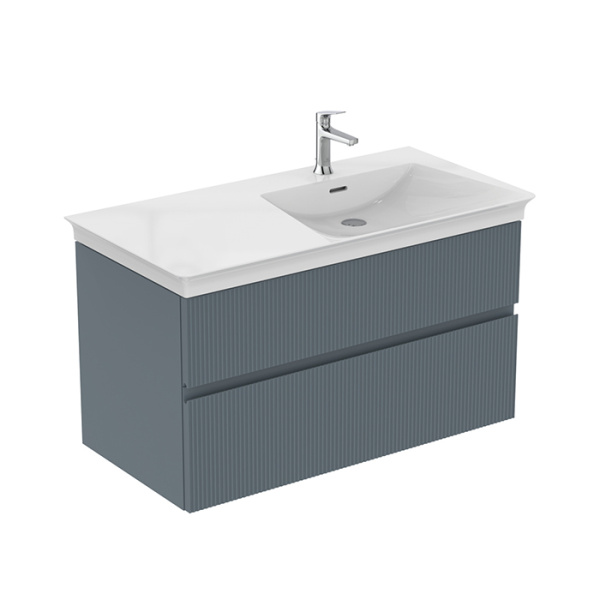 Тумба с раковиной Ideal Standard Finesse E3446UQ 100 см, пепельно-голубая матовая фото