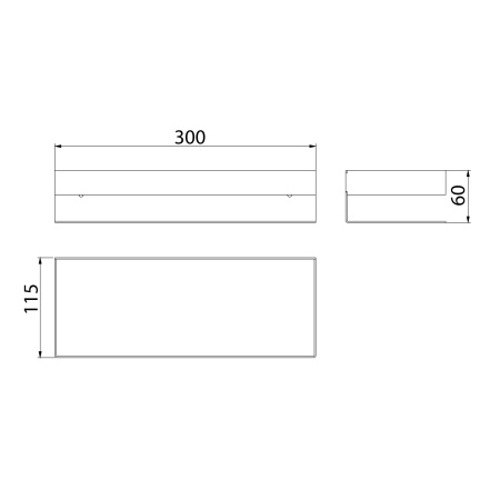 Металлическая полка Lemark Shelf Line 9776051 графит фото