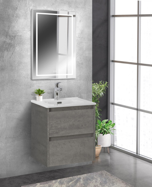 Зеркало с подсветкой, сенсорным выключателем и подогревом BelBagno SPC-KRAFT-500-800-LED-TCH-WARM 50x80 сатин фото