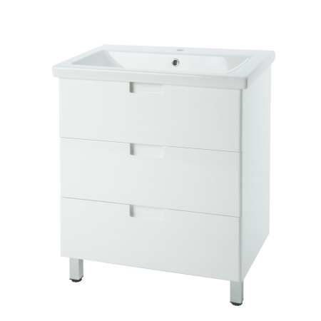 Тумба под раковину с 3 ящ. Bellezza Пегас-70 белая фото