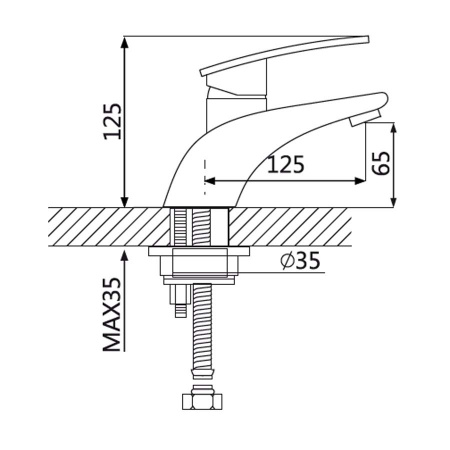 Смеситель для раковины Oute T22 T2201 фото