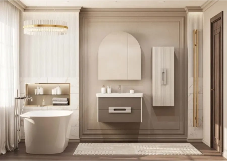 Зеркальный шкаф Акватон Санта-Барбара 80 1A286502CB820 графит фото