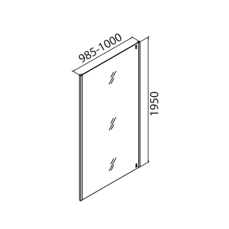 Душевая перегородка Iddis Slide SLI6BS1i23 100 см черная фото