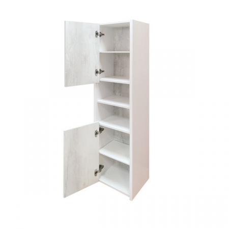 Шкаф-пенал Comforty Женева-35 дуб белый фото