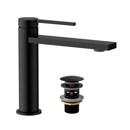 Смеситель для раковины Lemark Valday LMF-8112B-BL черный матовый фото