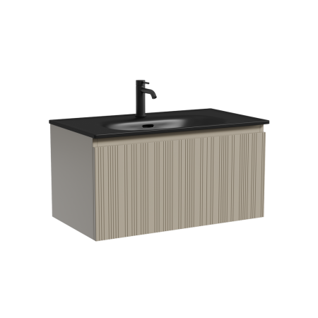 Тумба под раковину Sancos Code CD80GP серая платина фото