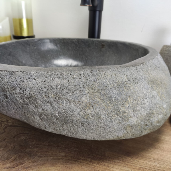 Накладная раковина из речного камня RS0581 (43*41*15) фото