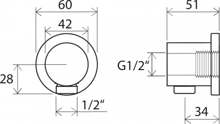 Вывод душевой настенный Ravak 701.00 X07P004 фото