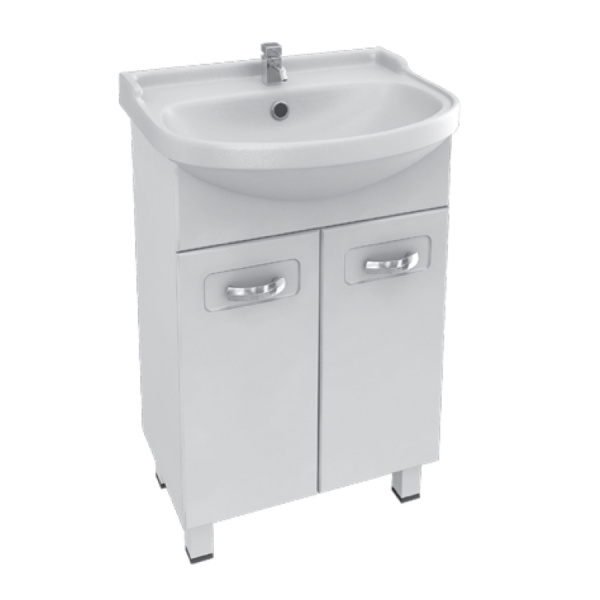 Тумба Bas Альта с раковиной Della 60 см фото