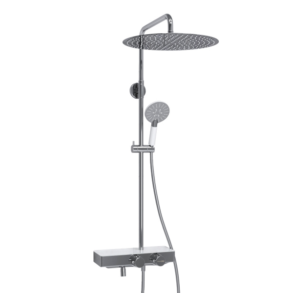 Душевая система (стойка) с термостатом WasserKRAFT Thermo A113.117.058.CH хромоникель фото