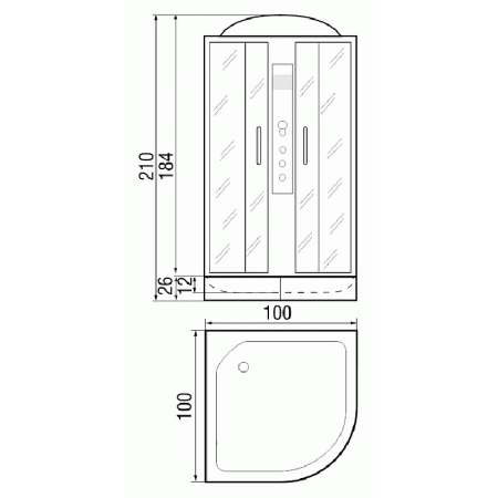 Душевая кабина River Dunay 100/26 ТН фото