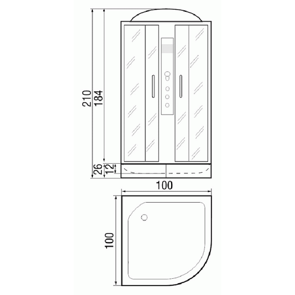 Душевая кабина River Dunay 100/26 ТН фото
