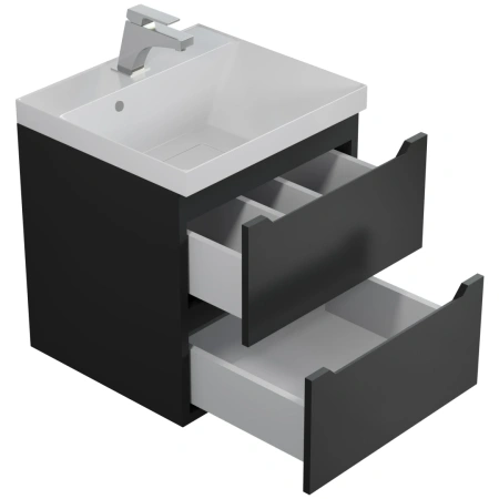 Тумба под раковину Uperwood Tanos 50 2191020001 черная матовая фото
