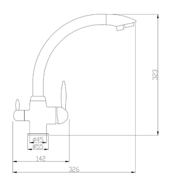Смеситель для кухни с фильтром для воды Zorg Steel Hammer SH 699 BR бронза фото