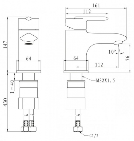 Смеситель для раковины BelBagno Crystal CRY-LVM-CRM фото