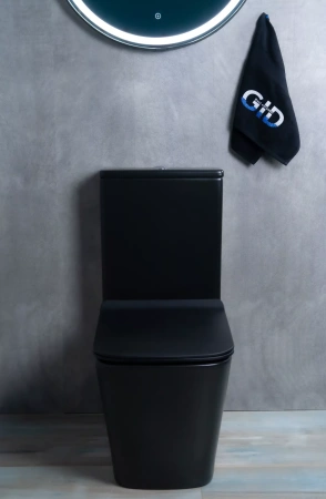 Унитаз напольный с бачком Gid Tr2170BM черный матовый фото