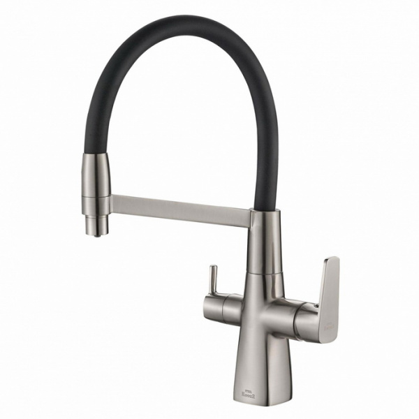 Смеситель для кухни кухни с фильтром для воды Zorg Steel Hammer SH 818-6 SATIN фото