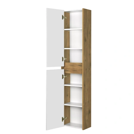 Подвесной шкаф Акватон Сканди 35 1A255003SDZ90 белый глянец / дуб рустикальный фото