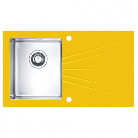 Мойка для кухни Alveus Karat 10 Желтый чаша слева фото