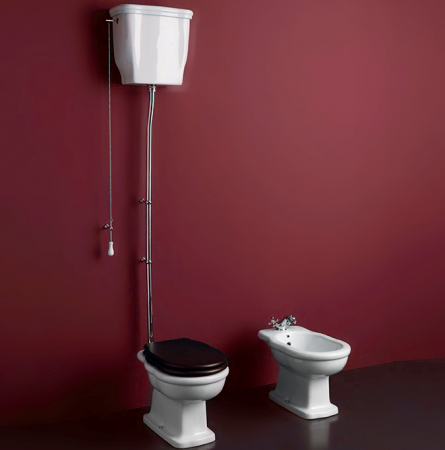 Унитаз напольный с высоким бачком Tiffany World Bristol TWBR01bi хром фото